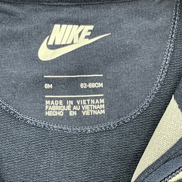 Nike Hooded Sweatshirt Zip Up Navy Blue Coverall - Picture 5 of 6